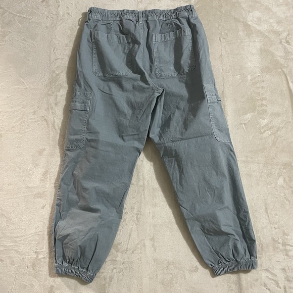 American Eagle Pants Womens Size 8 Short Baggy Jogger Cargo Gray Stretch Pockets - Picture 9 of 9